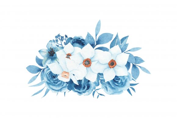 Beautiful Watercolor Floral Bouquet for Illustrations