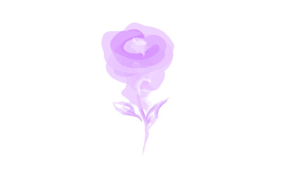 Purple Rose Flower Abstract Watercolor