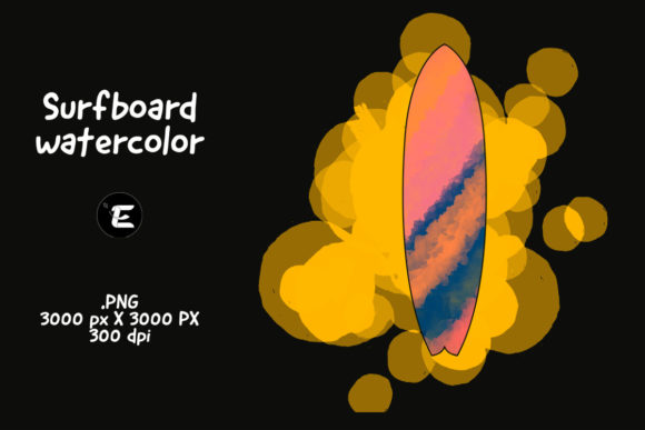 Surfboard Watercolor Illustrations