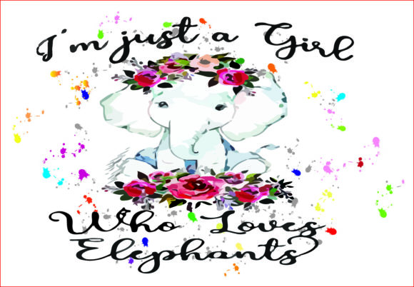 Watercolor Elephant, Sublimation Graphics