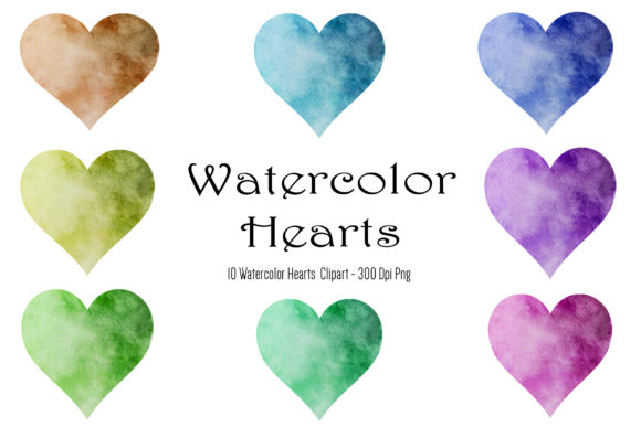Watercolor Heart Clipart, Valentines Day Illustrations Review