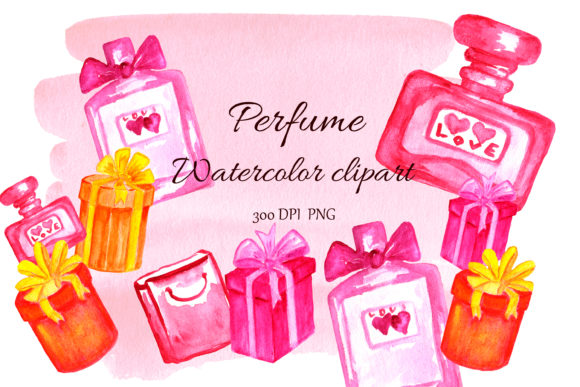 Watercolor Perfume, Pink Box, Colorful