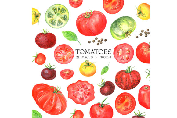 Watercolor Tomatoes