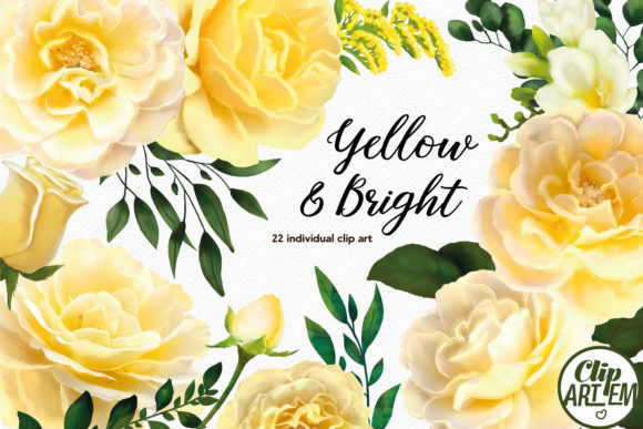 Yellow Floral Watercolor 22 PNG Images